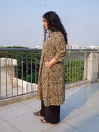Grey Kalamkari A-line Long Kurta