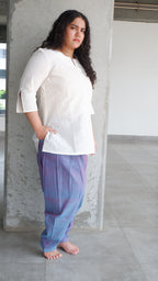 Pinkish Blue Handloomed Salwar