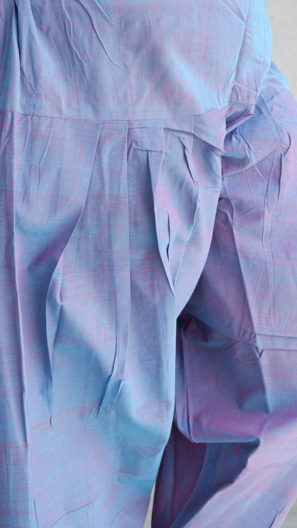 Pinkish Blue Handloomed Salwar