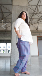 Pinkish Blue Handloomed Salwar
