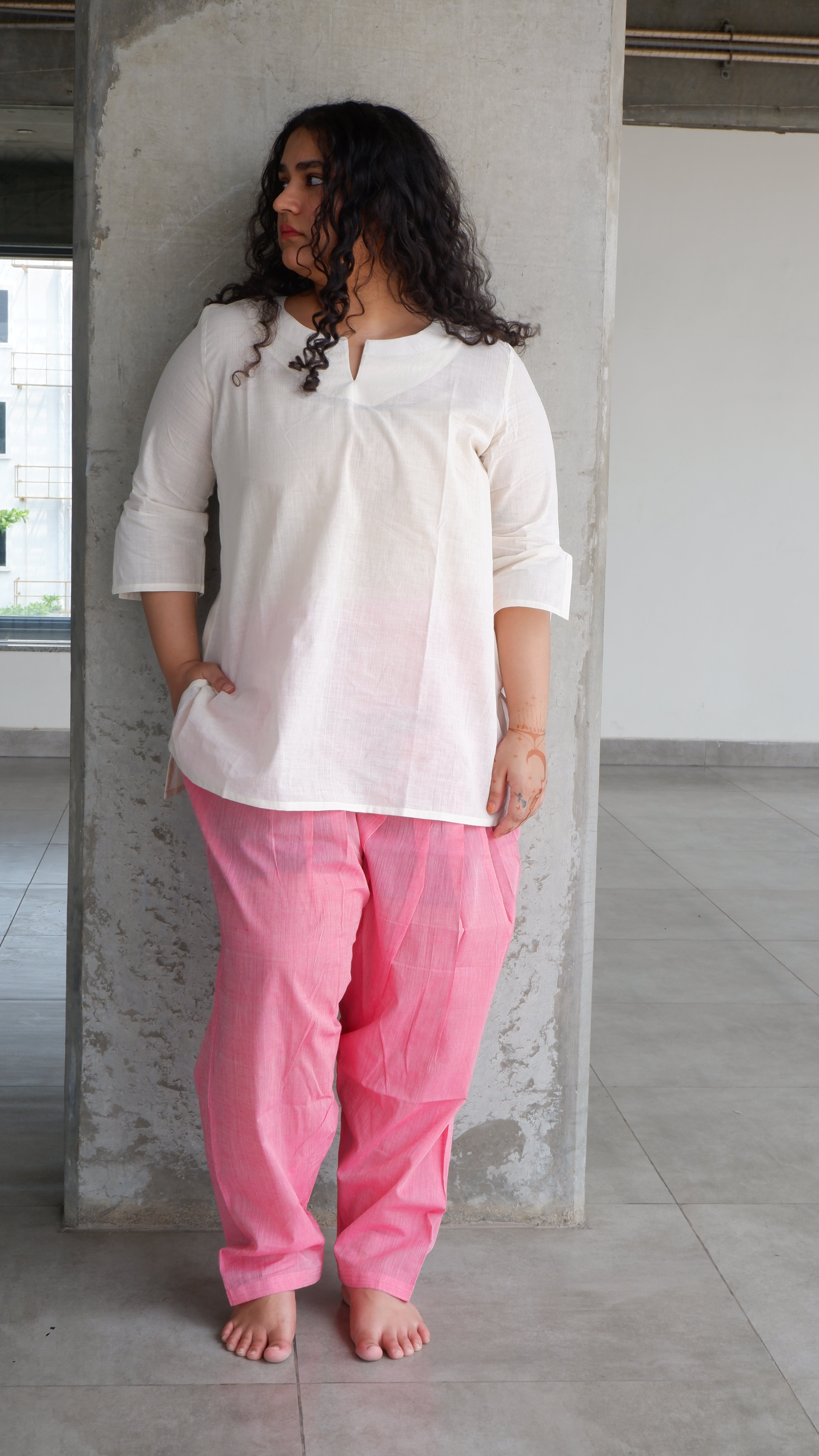 Light Pink Handloomed Salwar