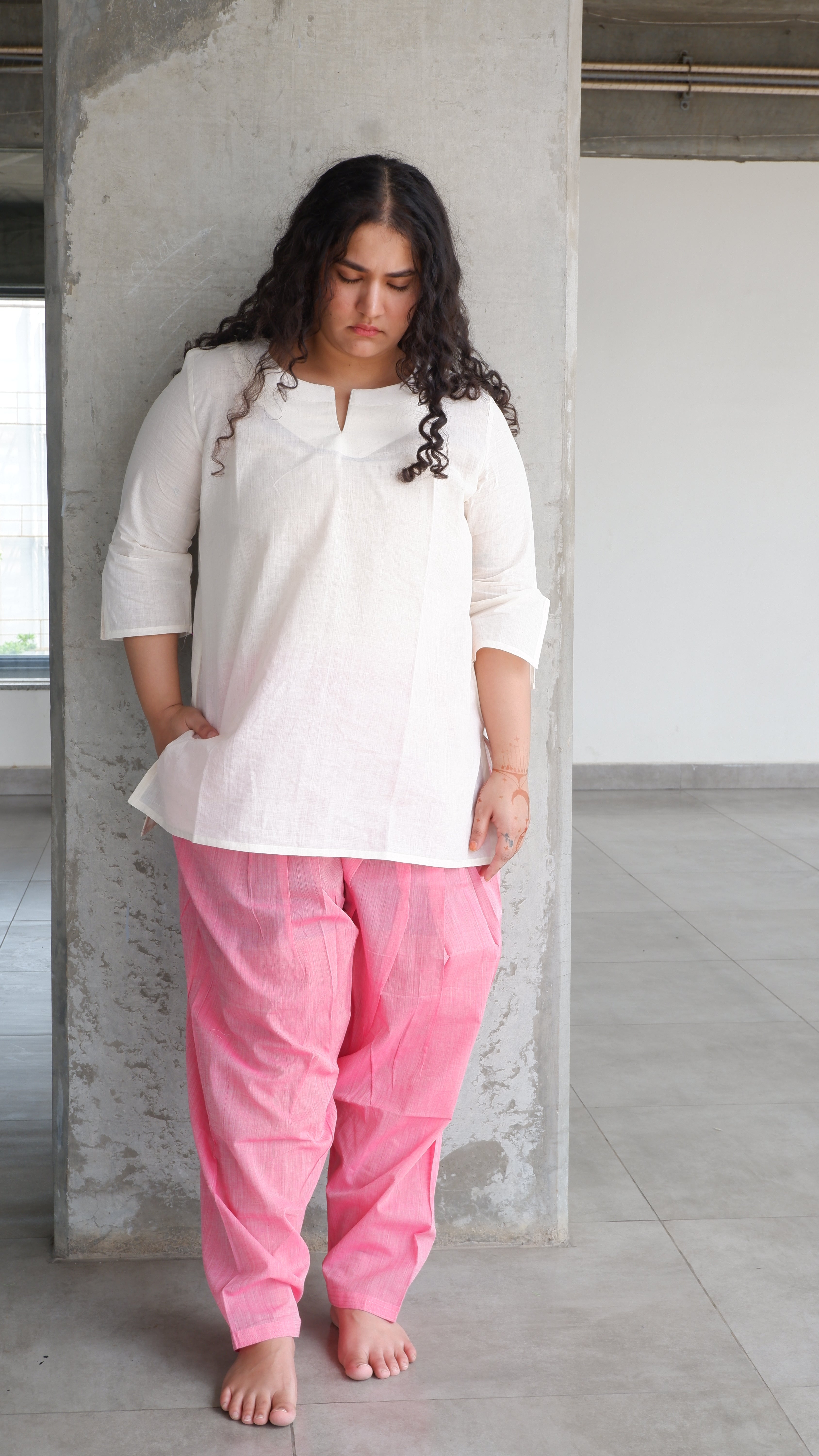 Light Pink Handloomed Salwar