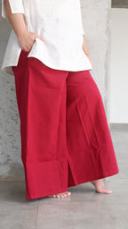 Red Handloomed Palazzo