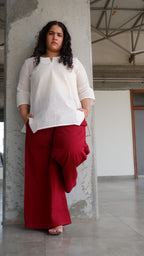 Red Handloomed Palazzo