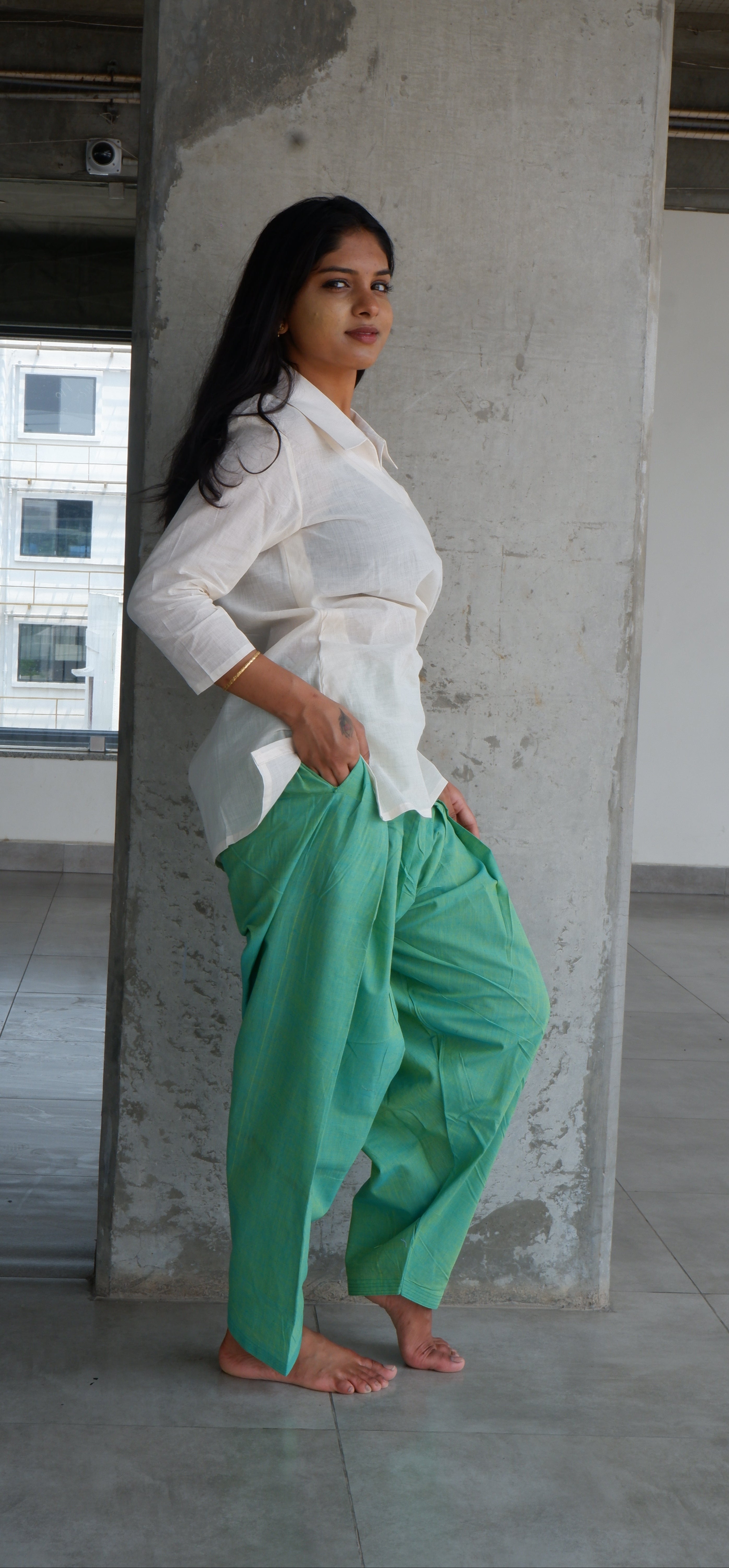Aqua Green Handloomed Salwar