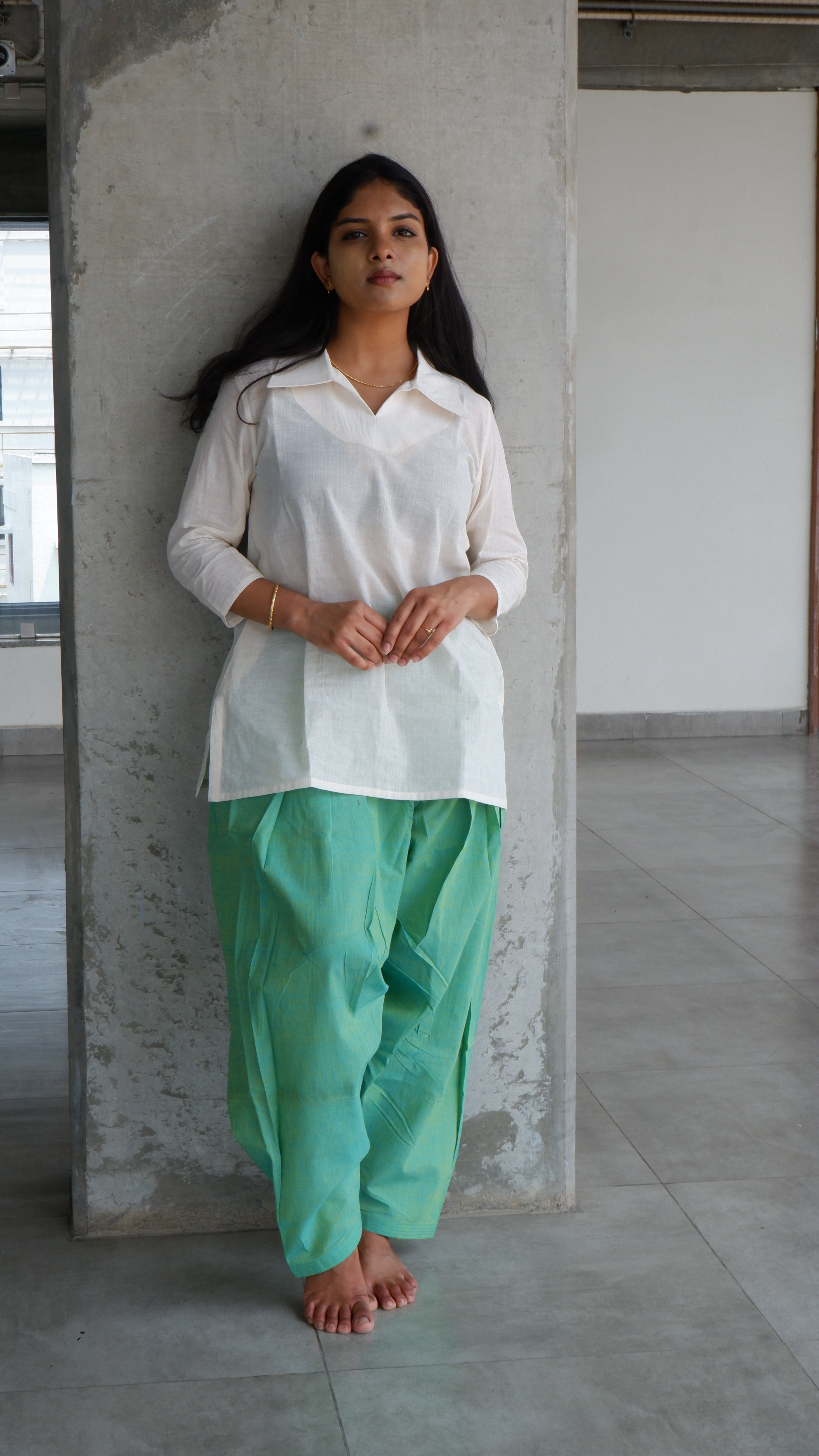 Aqua Green Handloomed Salwar