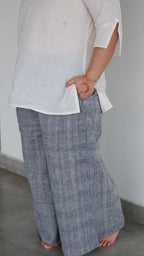 Grey Handloomed Palazzo