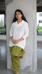 Olive Green Handloomed Salwar