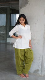 Olive Green Handloomed Salwar