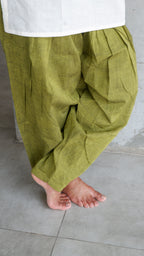 Olive Green Handloomed Salwar