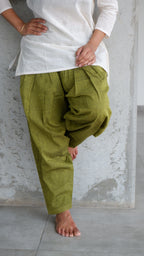 Olive Green Handloomed Salwar