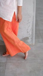 Orange Handloomed Palazzo