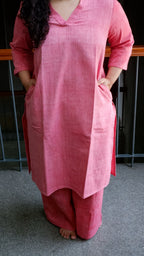 Pink Handloomed Co-ord Set